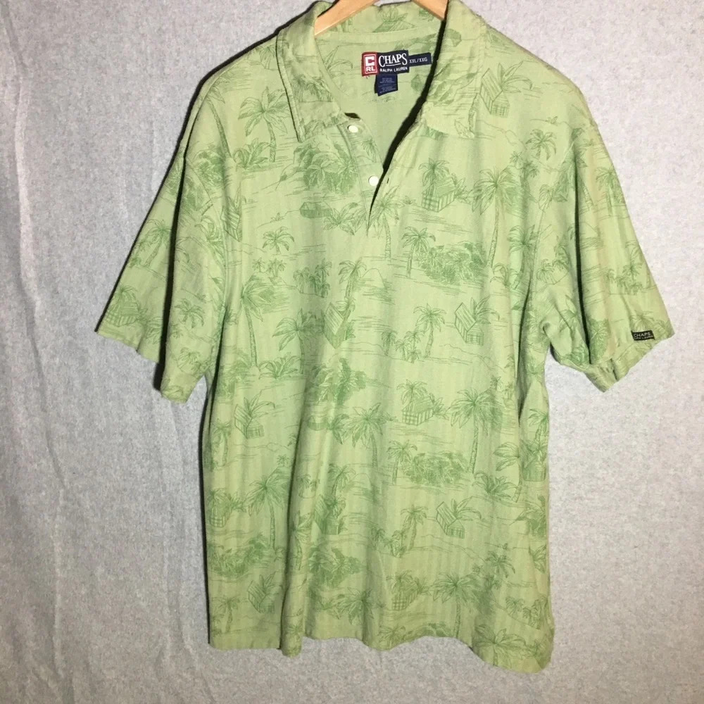 Mens Chaps Ralph Lauren Polo Coastal Tropical Tourist Beach Summer Spring Casual